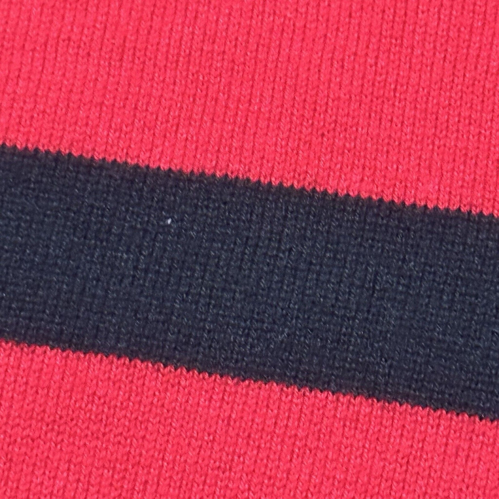 NWT Lauren Ralph Lauren Red/Black Stripe Sweater Size:3X Gold Buttons Crew Neck - Picture 9 of 12